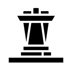 pedestal glyph flat vector icon