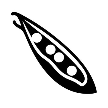 peapod glyph  flat vector icon