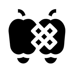 pepper alt glyph flat vector icon