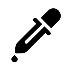 pipette glyph  flat vector icon