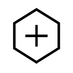 Fototapeta premium plus hexagon glyph flat vector icon