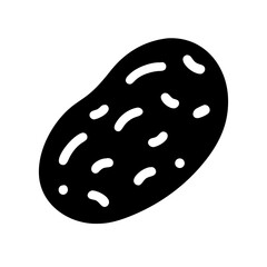 potato glyph flat vector icon