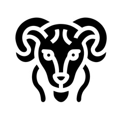 ram glyph flat vector icon