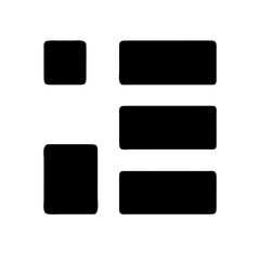 rectangles mixed glyph flat vector icon