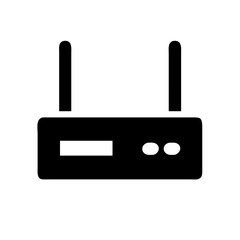 router glyph flat vector icon