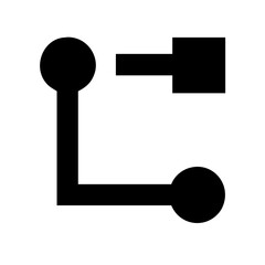 share alt square glyph flat vector icon