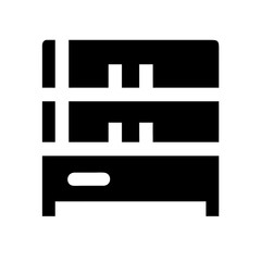 shelves glyph flat vector icon