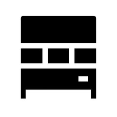 shelves glyph flat vector icon