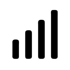 signal bars good glyph flat vector icon