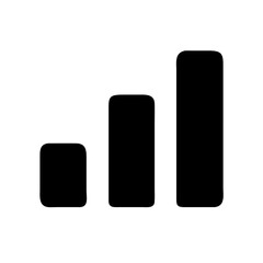 signal bars good glyph  flat vector icon