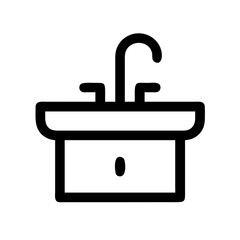 sink glyph  flat vector icon