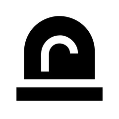 siren on glyph flat vector icon
