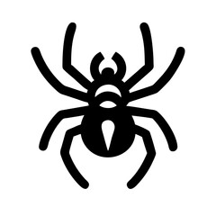 spider glyph flat vector icon