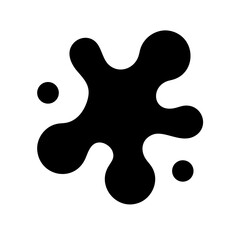 splotch glyph flat vector icon