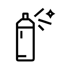 spray can sparkles glyph flat vector icon