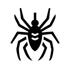 spider black widow glyph flat vector icon