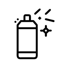 spray can sparkles glyph flat vector icon