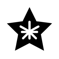 star christmas glyph  flat vector icon