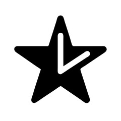 star sharp half glyph flat vector icon