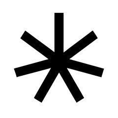 star sharp half stroke glyph flat vector icon