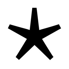 star sharp half stroke glyph flat vector icon