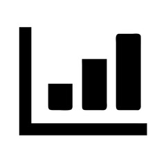 stats glyph  flat vector icon