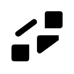 step forward glyph  flat vector icon