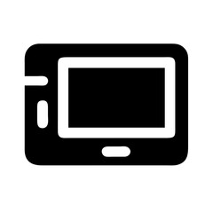 tablet rugged glyph flat vector icon