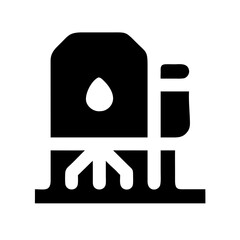 tank water glyph flat vector icon