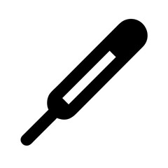 thermometer alt glyph flat vector icon