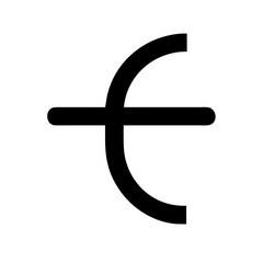 Obraz premium theta glyph flat vector icon