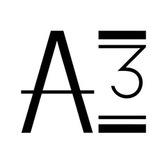 third glyph flat vector icon