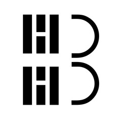 third glyph flat vector icon