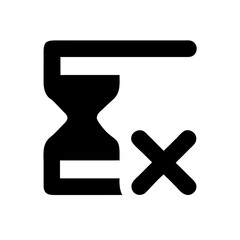 time delete glyph  flat vector icon