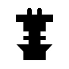 Obraz premium transformer bolt glyph flat vector icon