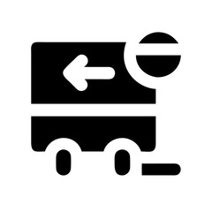 transporter glyph flat vector icon