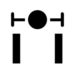 transporter empty glyph  flat vector icon