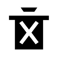 Obraz premium trash xmark glyph flat vector icon
