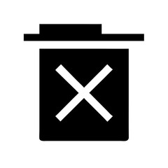Obraz premium trash xmark glyph flat vector icon