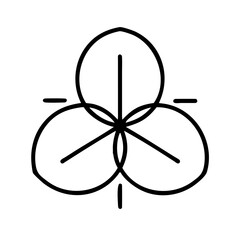 trillium glyph flat vector icon