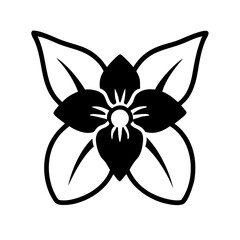 trillium glyph flat vector icon