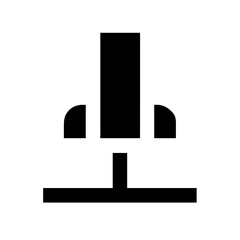 up right glyph  flat vector icon