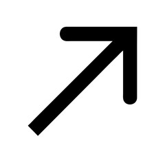 up left glyph flat vector icon