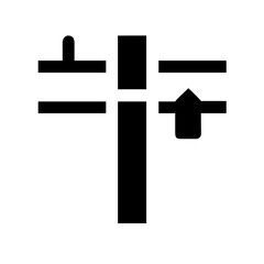 utility pole glyph flat vector icon