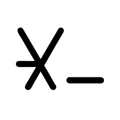 value absolute glyph flat vector icon