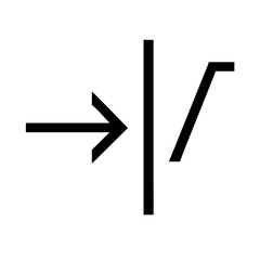 value absolute glyph flat vector icon