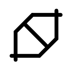 vector polygon glyph flat vector icon