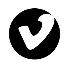vimeo glyph  flat vector icon
