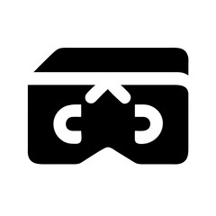 vr cardboard glyph  flat vector icon