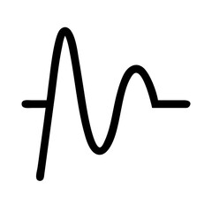 waveform path glyph  flat vector icon